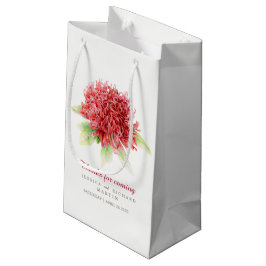 Rode waratah bloem kunst dank u aangepaste geschen klein cadeauzakje