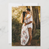 Rode waratah bloem waterverf bruiloft foto kaart (Achterkant)