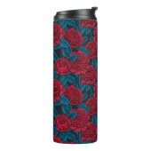 Rode waratah bloemen thermosbeker (Gedraaid links)