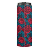 Rode waratah bloemen thermosbeker (Achterkant)