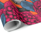 Rode waratah en sprookjes cadeaupapier (Rol Hoek)