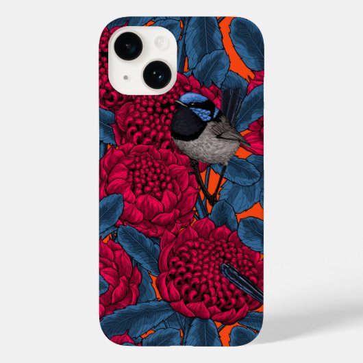 Rode waratah en sprookjes Case-Mate iPhone case (Achterkant)