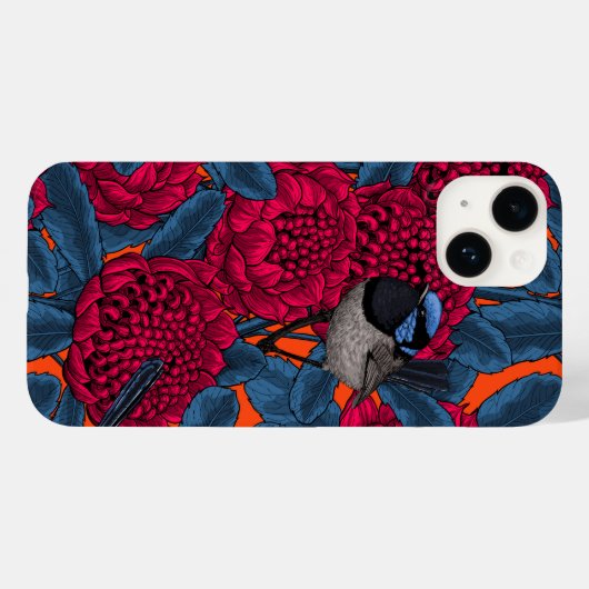 Rode waratah en sprookjes Case-Mate iPhone case (Achterkant (horizontaal))