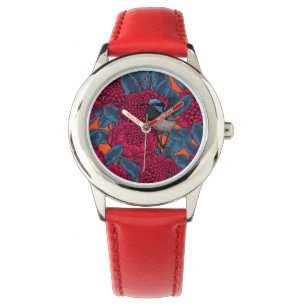 Rode waratah en sprookjes horloge