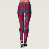 Rode waratah en sprookjes leggings (Achterkant)