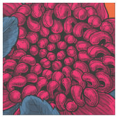 Rode waratah en sprookjes stof (Close Up)
