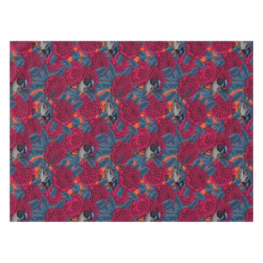 Rode waratah en sprookjes tafelkleed (Voorkant (Horizontaal))