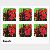 RODE WARLORD INDICA VIERKANTE STICKER (Vel)