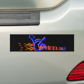 rode warme wielen bumpersticker (Op auto)