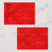 Rode was - Gepersonaliseerd Visitekaartje (Voorkant / Achterkant)