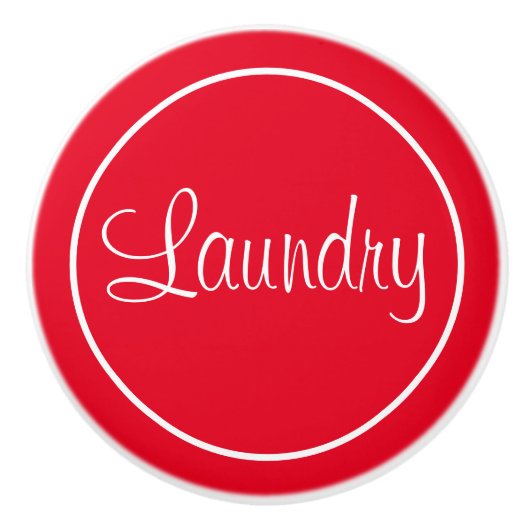 Rode was Room keramische knop (Voorkant)