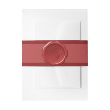 Rode waszegelmonogram 2 initialen Elegant schrift