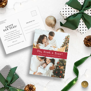 Rode Wat Een Jaar Kerstkaart Briefkaart