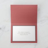 Rode Water Lily Kleur Chic Mod Floral Dank u Kaart (Binnen)