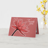 Rode Water Lily Kleur Chic Mod Floral Dank u Kaart (Gele Bloem)