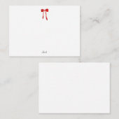 Rode Watercolor Boog Notitiekaartje (Voorkant / Achterkant)