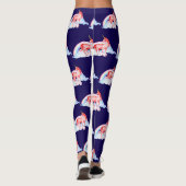 Rode Watercolor Eenhoorn Leggings (Achterkant)
