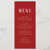 Rode watercolor geometrische galajmenu menu (Voorkant)