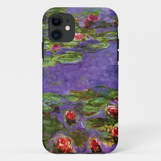 Rode Waterlelies Claude Monet Fijne Kunst Case-Mate iPhone Case (Achterkant)