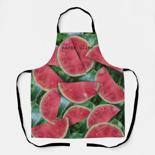 Rode Watermeloen Fruit Slice Keuken Schort (Voorkant)