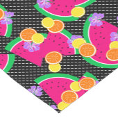 Rode Watermeloen Gele Tropische Citroenen Korte Tafelloper (Hoek)