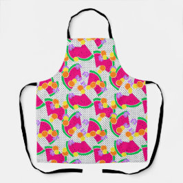 Rode Watermeloen Gele Tropische Citroenen Schort