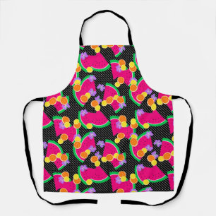 Rode Watermeloen Gele Tropische Citroenen Schort