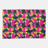 Rode Watermeloen Gele Tropische Citroenen Theedoek (Horizontaal)