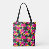 Rode Watermeloen Gele Tropische Citroenen Tote Bag (Achterkant)