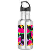 Rode Watermeloen Gele Tropische Citroenen Waterfles (Achterkant)