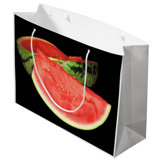 Rode watermeloen groot cadeauzakje (Achterkant Gekanteld)