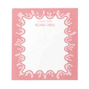 Rode Watermeloen Milkshake Spetter Personalized Notitieblok