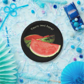 Rode watermeloen papieren bordje (Feest)