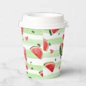 Rode watermeloen patroon, Zomerfeest Papieren Bekers (Rechts)