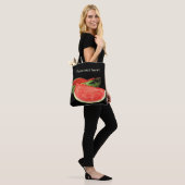 Rode watermeloen tote bag (Op model)