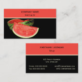 Rode watermeloen visitekaartje (Voorkant / Achterkant)