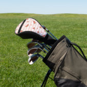 Rode watermeloenen, harten, strepen, Jouw naam Golfheadcover (Insitu)