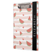 Rode watermeloenen, harten, strepen, Jouw naam Klembord (Links)