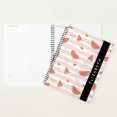 Rode watermeloenen, harten, strepen, Jouw naam Planner (Display)