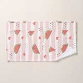 Rode watermeloenen, harten, strepen, zomerpatroon bad handdoek (Handdoek)