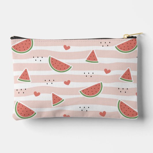 Rode watermeloenen, harten, strepen, zomerpatroon etui (Achterkant)