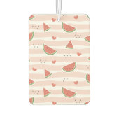 Rode watermeloenen, harten, strepen, zomerpatroon luchtverfrisser (Achterkant)