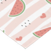 Rode watermeloenen, harten, strepen, zomerpatroon tafelkleed (Gekanteld)