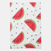 Rode watermeloenen ontwerpen keukenhanddoek. theedoek (Verticaal)