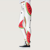 Rode watermeloenen patroon leggings (Links)