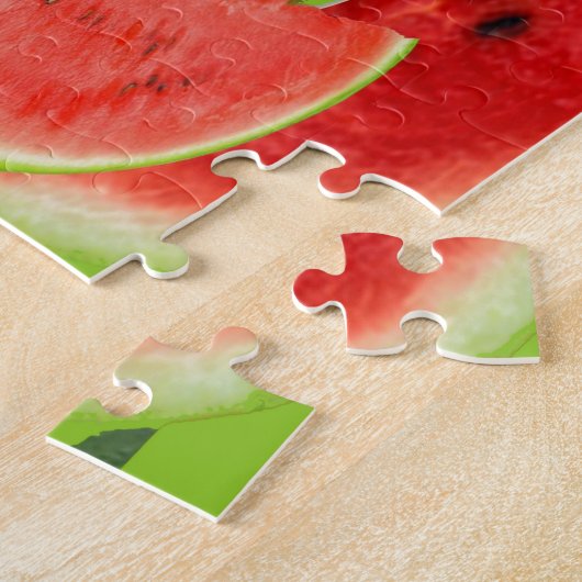 RODE WATERMELON GREEN ART LEGPUZZEL (Zijkant)