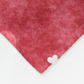 Rode Waterverf achtergrond en harten Fleece Deken (Hoek)
