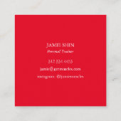 Rode Waterverf Blob, getextureerd Vierkante Visitekaartje (Achterkant)