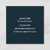 Rode Waterverf Blob getextureerde marine Vierkante Visitekaartje (Achterkant)