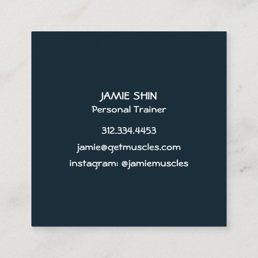 Rode Waterverf Blob getextureerde marine Vierkante Visitekaartje (Achterkant)